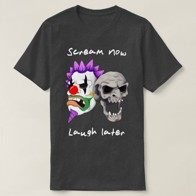 ClickyFingers Clown Psycho Path Spuk Attraktion T-Shirt (Design vorne)