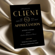 Client Appreciation Day Schwarz & Gold Logo Untern