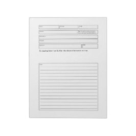 Client consultation form notizblock