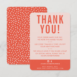 CLIENT MERCI moderne mignon rose pâle orange