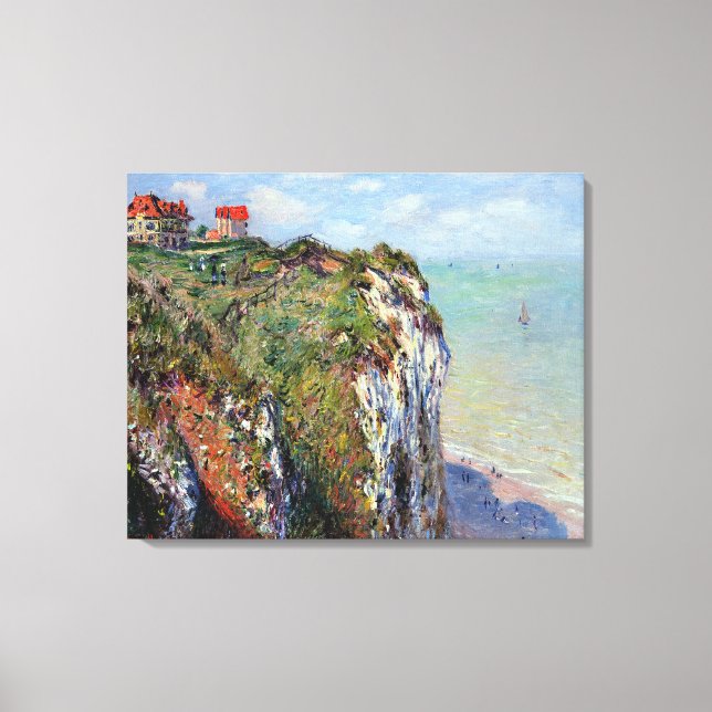 Cliff at Dieppe von Claude Monet Leinwanddruck (Vorderseite)