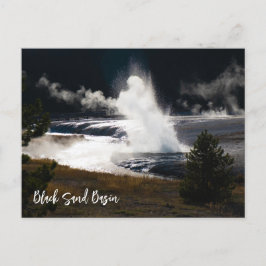 Cliff Geyser Eruption Black Sand Becken Yellowston Postkarte