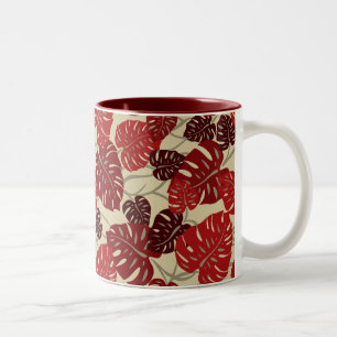 Cliff Hanger Hawaiian Monstera Blatt Zweifarbige Tasse