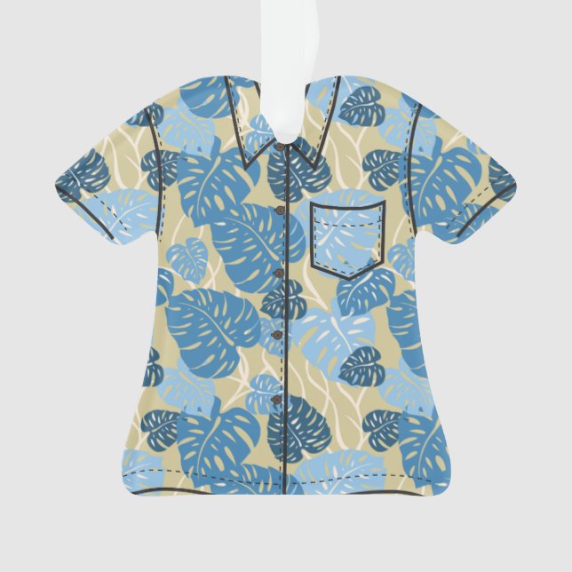 Cliff Hanger Hawaiian Monstera Leaf Aloha Shirt Ornament (Vorderseite)