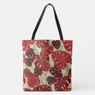 Cliff Hanger Hawaiian Monstera Leaf Beach Bag Tasche