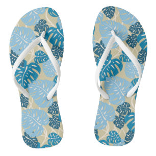 Cliff Hanger Hawaiian Monstera Leaf Flip Flops