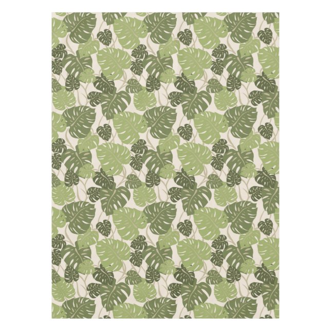Cliff Hanger Hawaiian Monstera Leaf Tischdecke (Vorderseite)