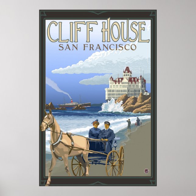 Cliff House - San Francisco, CA Travel Poster (Vorne)