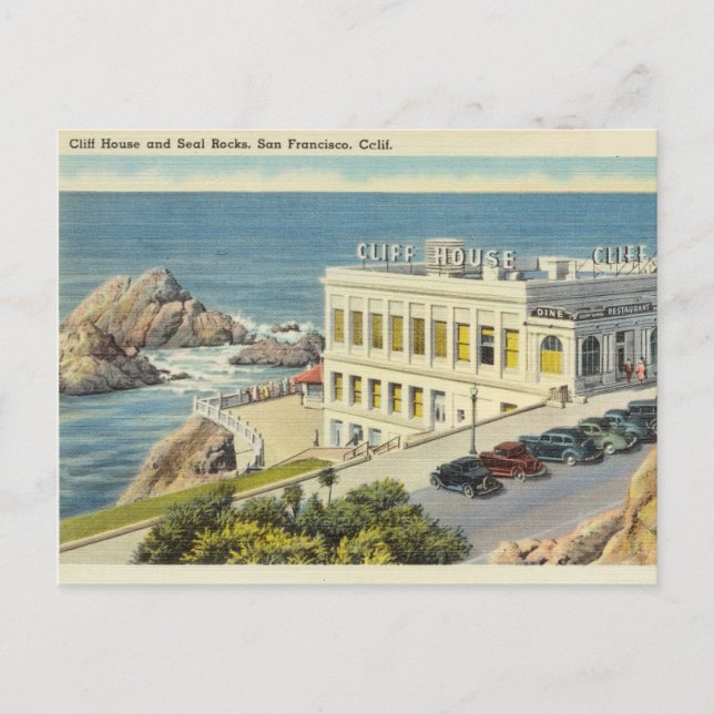 Cliff House Siegel Rocks, San Fransisco, Kaliforni Postkarte (Vorderseite)