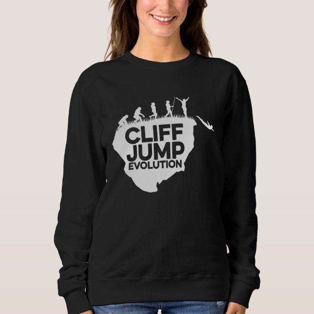 Cliff Jumping Evolution Graphic Cliff Jumper Tombs Sweatshirt (Vorderseite)