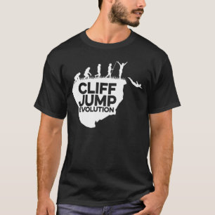 Cliff Jumping Evolution Graphic Cliff Jumper Tombs T-Shirt