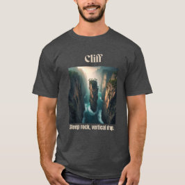 Cliff Steep Rock Geografie Charcoal Heather T-Shirt