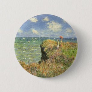 Cliff Walk in Pourville von Claude Monet Button
