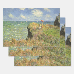 Cliff Walk in Pourville von Claude Monet Geschenkpapier Set