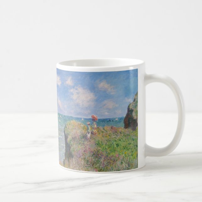 Cliff Walk in Pourville von Claude Monet Kaffeetasse (Rechts)