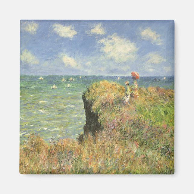 Cliff Walk in Pourville von Claude Monet Magnet (Vorne)