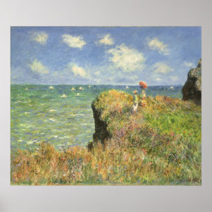 Cliff Walk in Pourville von Claude Monet Poster