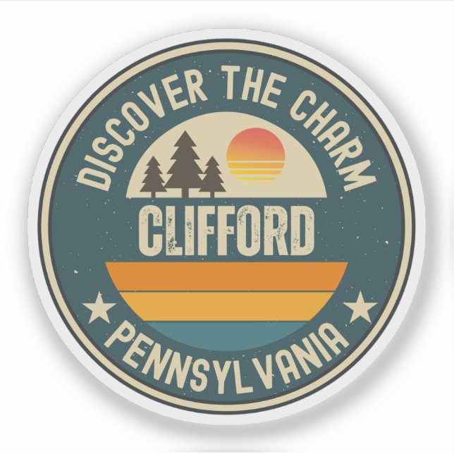 Clifford, Pennsylvania Aufkleber (Vorderseite)