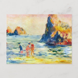 Cliffs at Guernsey by Pierre Renoir Postkarte