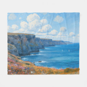"Cliffs of Endless Horizon" - Eine walisische Seas Fleecedecke