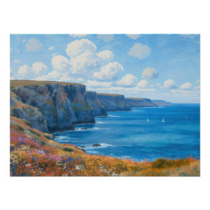 "Cliffs of Endless Horizon" - Eine walisische Seas Poster