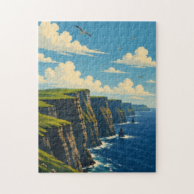 Cliffs of Moher Irland County Clare Retro Reise (Vertikal)