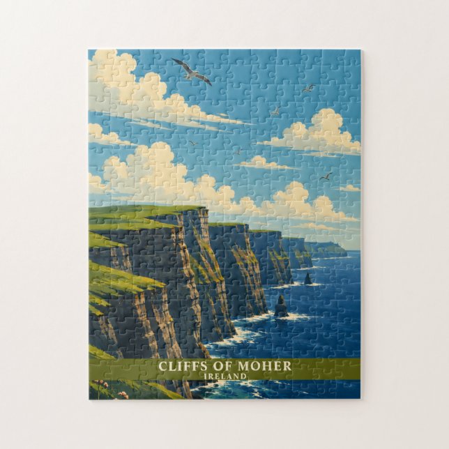 Cliffs of Moher Irland County Clare Retro Reise (Vertikal)