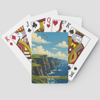 Cliffs of Moher Irland County Clare Retro Reise Spielkarten