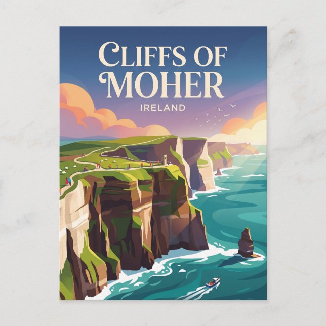 Cliffs of Moher Irland Postkarte (Vorderseite)