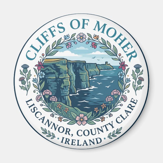 Cliffs of Moher, Liscannor, County Clare, Irland Magnet (Vorne)