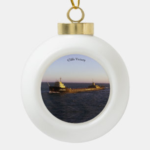 Cliffs Siegball oder Schneeflocke Keramik Kugel-Ornament