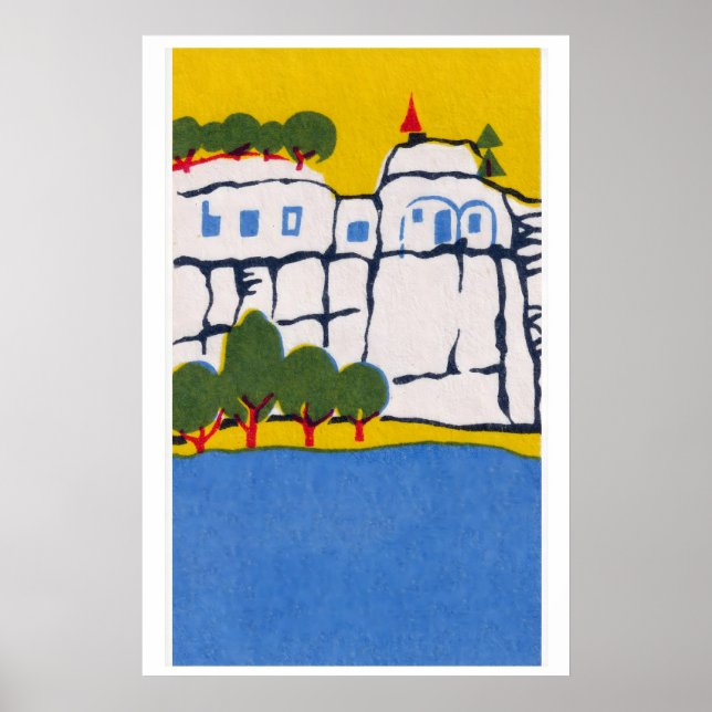 Cliffside Castle Matchbox Kunstposter Poster (Vorne)