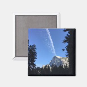 Cliffside Cloud Yosemite Blaue Farbphotographie Magnet