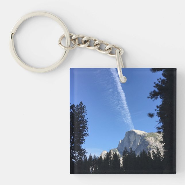 Cliffside Cloud Yosemite Blue Color Fotografy Schlüsselanhänger (Vorderseite)