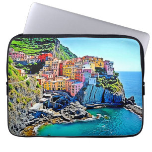Cliffside Dreams: Manarolas Farben Laptopschutzhülle
