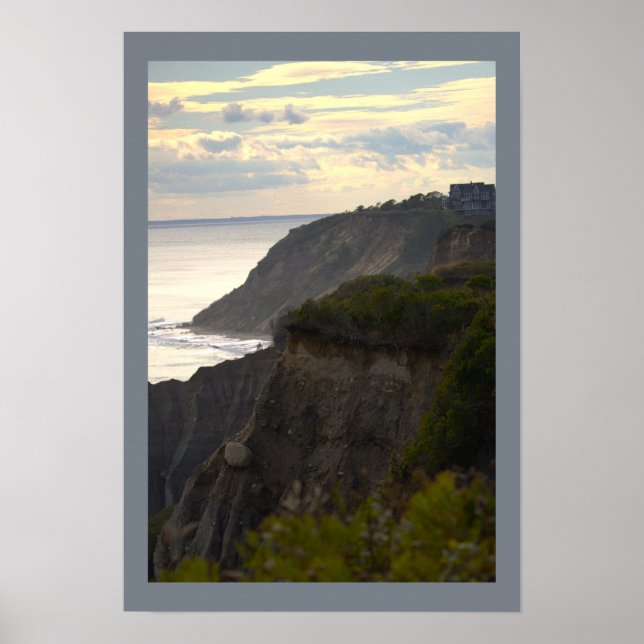 Cliffside Sunset Waterscape Photo Poster (Vorne)