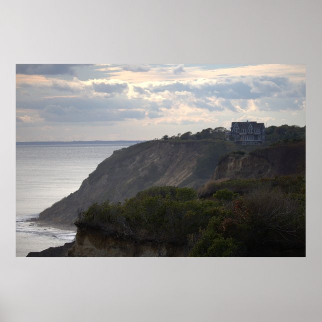 Cliffside Waterscape Photo Poster (Vorne)