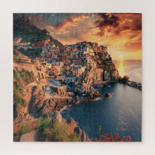 Clifftop Coastline mit Sonnenuntergang