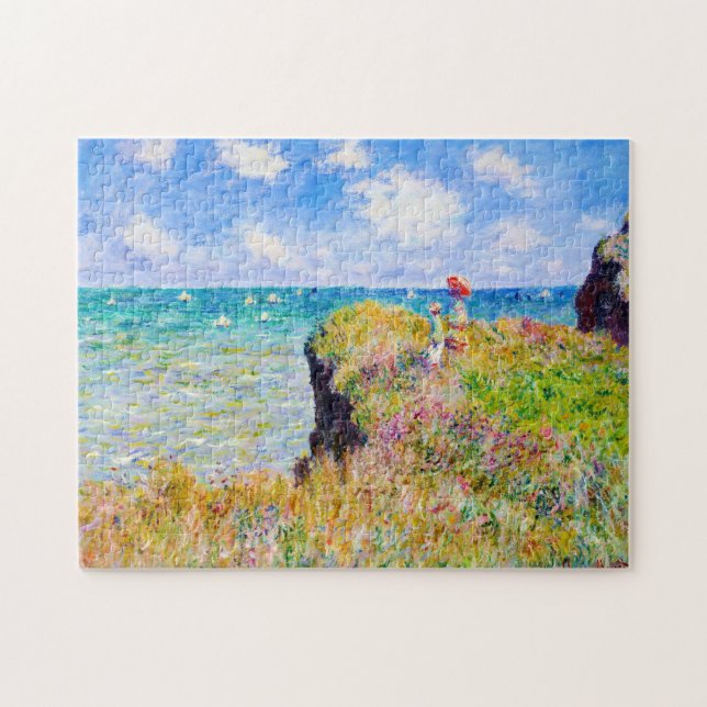 Clifftop Spaziergang bei Pourville Claude Monet Le (Horizontal)