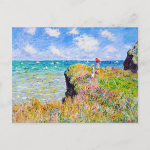 Clifftop Spaziergang bei Pourville Claude Monet Postkarte