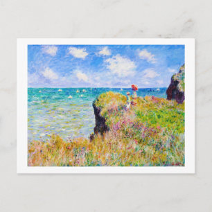 Clifftop Spaziergang bei Pourville Claude Monet Postkarte