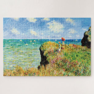 Clifftop Spaziergang in Pourville von Claude Monet