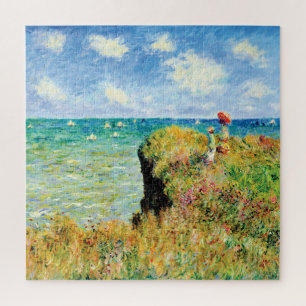 Clifftop Spaziergang in Pourville von Claude Monet