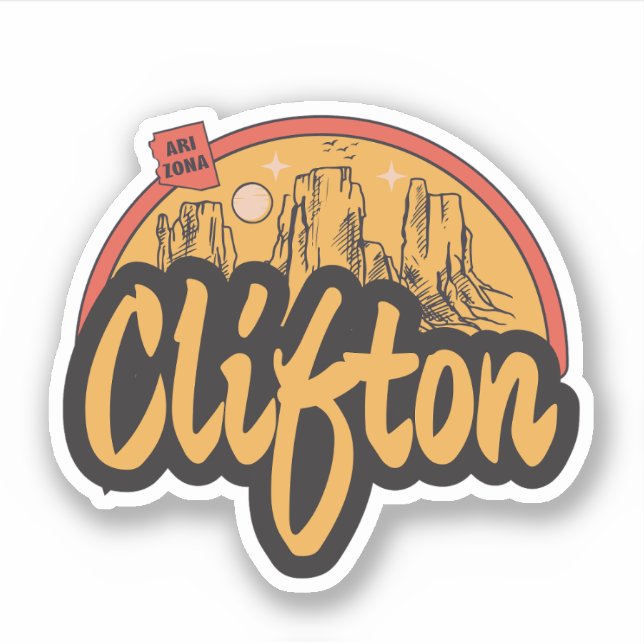 Clifton, Arizona Aufkleber (Vorderseite)