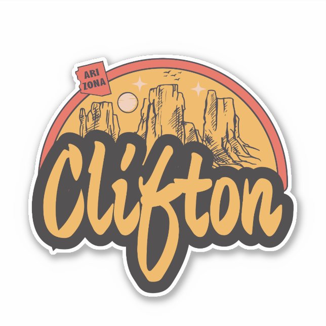 Clifton, Arizona Aufkleber (Vorderseite)