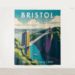 Clifton Hängebrücke Retro Bristol Wand Wandteppich