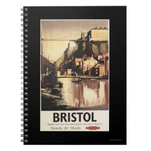Clifton Hängebrücke und Boote Notizblock