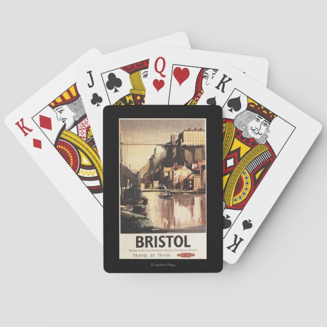 Clifton Hängebrücke und Boote Spielkarten (Rückseite)