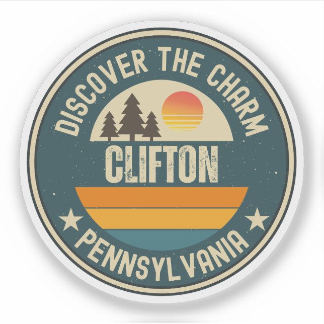 Clifton, Pennsylvania Aufkleber (Vorderseite)