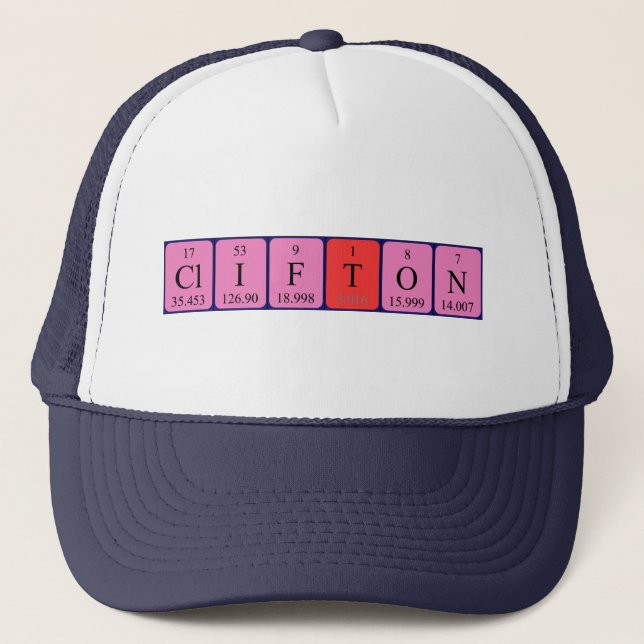 Clifton Periodenname, der Truckerkappe (Vorderseite)